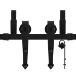 GPF0554.61 Dubbel schuifdeursysteem Nuoli zwart 150 cm