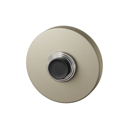 Champagne deurbel rond zwarte button